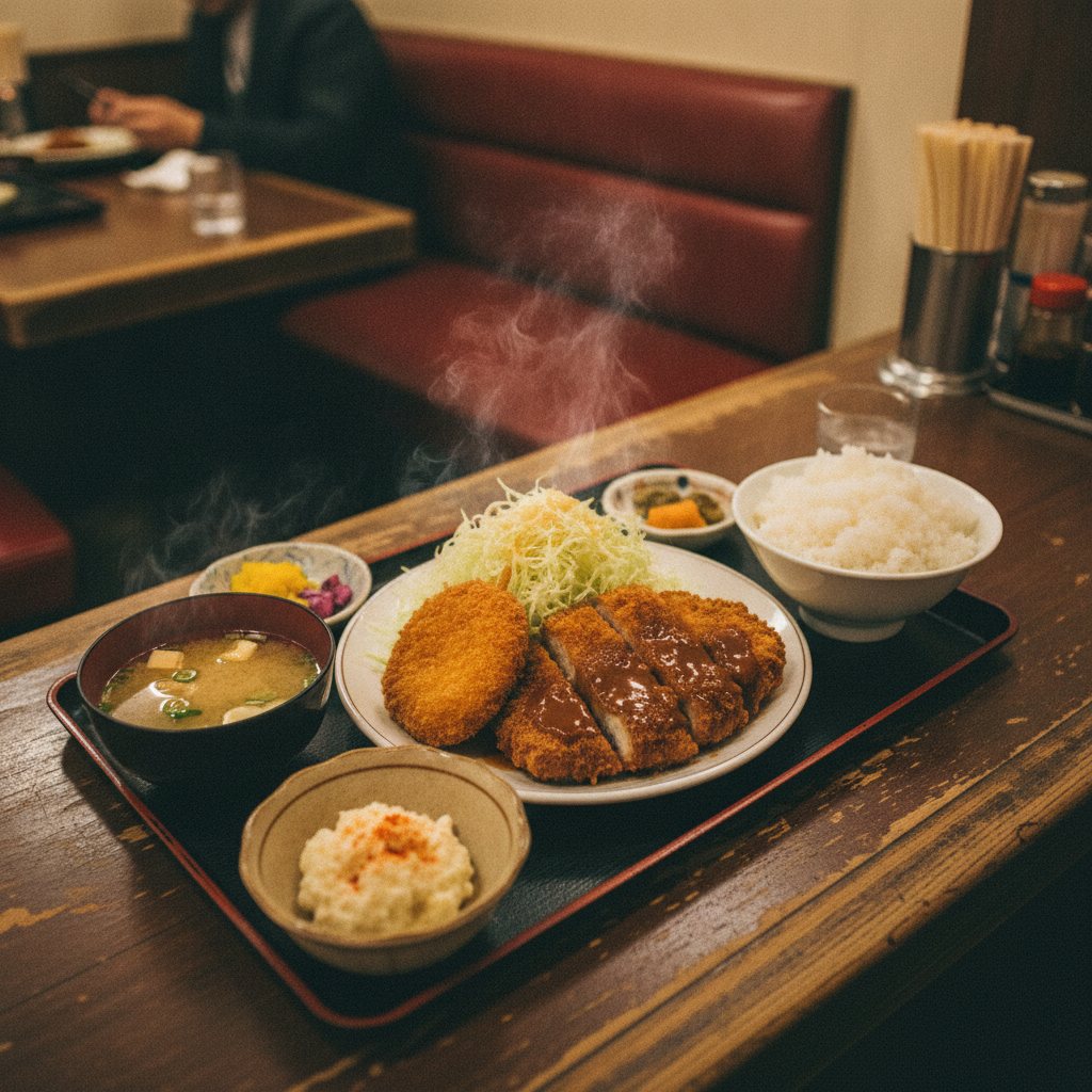 A定食の盛り合わせ膳